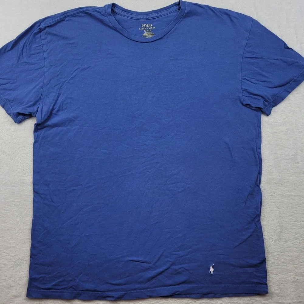 Polo Ralph Lauren Mens XL T-Shirt Blue Classic Fit Cotton Short Sleeve Pony Logo